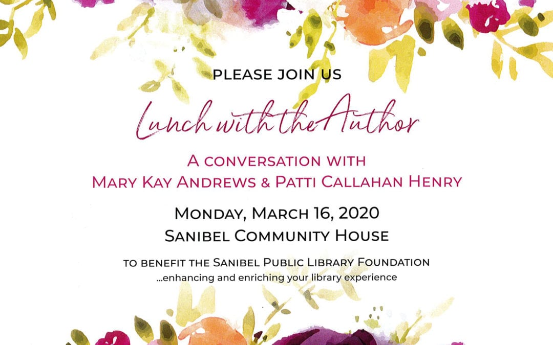 Save the Date: March 16, 2020 Lunch with the Author!
